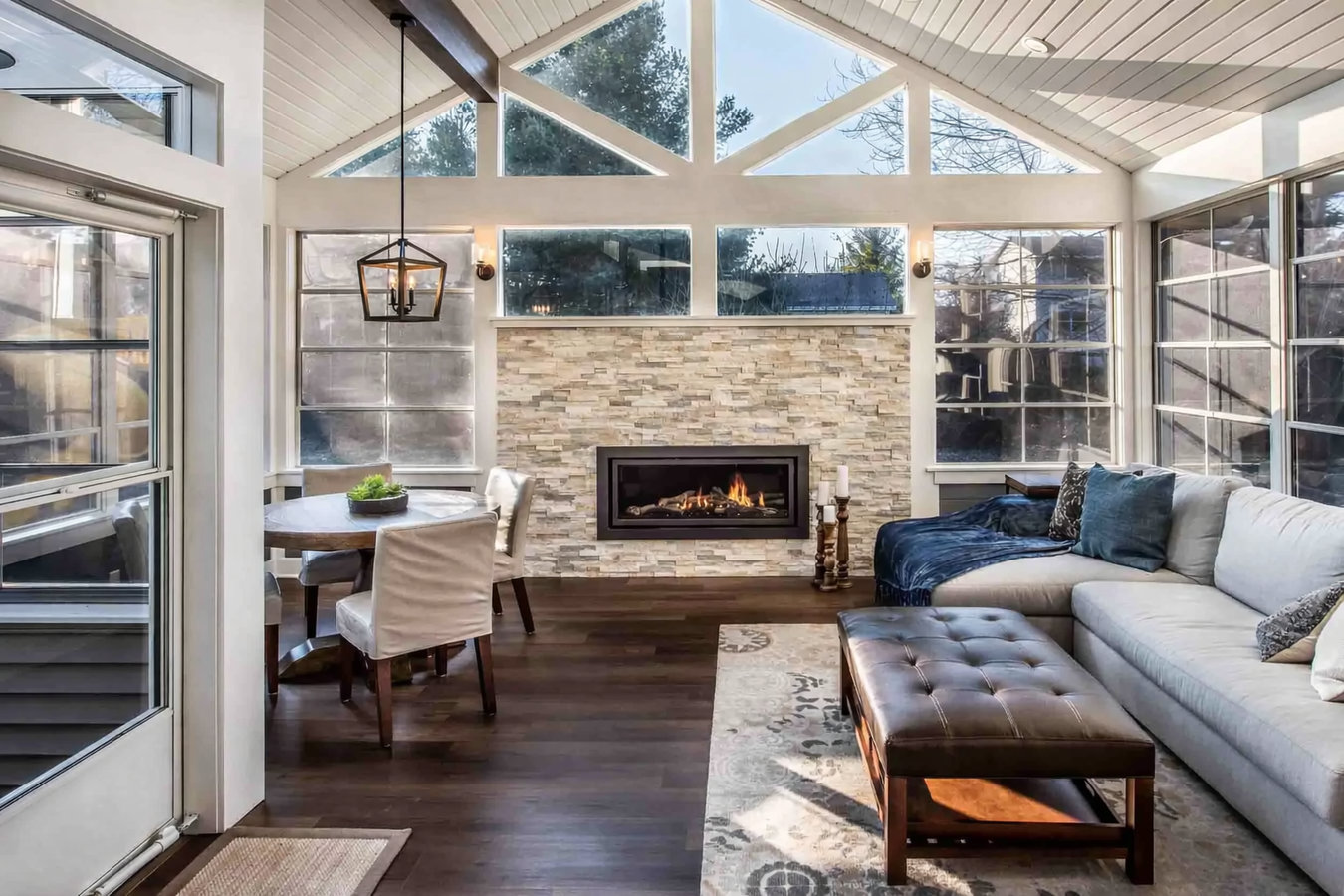 Deck-to-sunroom conversion